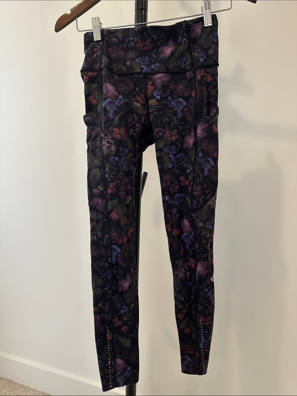 lululemon athletica Black Floral Print High-Rise Leggings